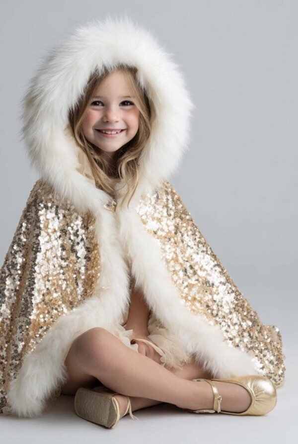 il_fullxfull.7163267864_rtkz.jpg Luxury Gold Sequin Girls Cape – Hooded Faux Fur Trim Cloak
