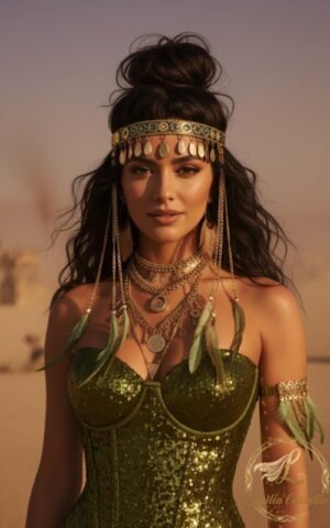 il_fullxfull.7360439708_4x18.jpg Handmade Khaki Sequin Corset, Festival Top, Burning Man Outfit, Green Sequin Bustier, Warrior Costume, Desert Goddess, Custom Fit