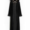 il_fullxfull.7380343319_o5i1.jpg Black Velvet Hooded Kaftan – Faux Fur Trim Festival Coat, Unisex Burning Man Outfit