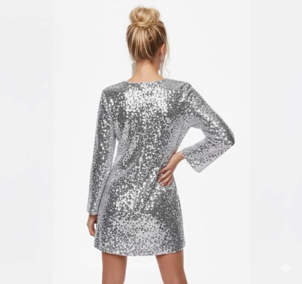 il_fullxfull.7385226161_m2ts.jpg Handmade Silver Sequin Mini Dress – Long Sleeve Party Clubwear