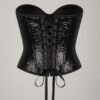 il_fullxfull.7404825799_bsx8.jpg Handmade Black Sequin Corset Top – Strapless Lace-Up Back Bustier for Festival, Rave & Luxury Nightwear